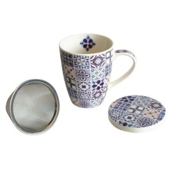 ORIGEN Home Decor Taza estampado 4 Uni. Mugs Y Vasos | Taza Lila - 12x12x10cm