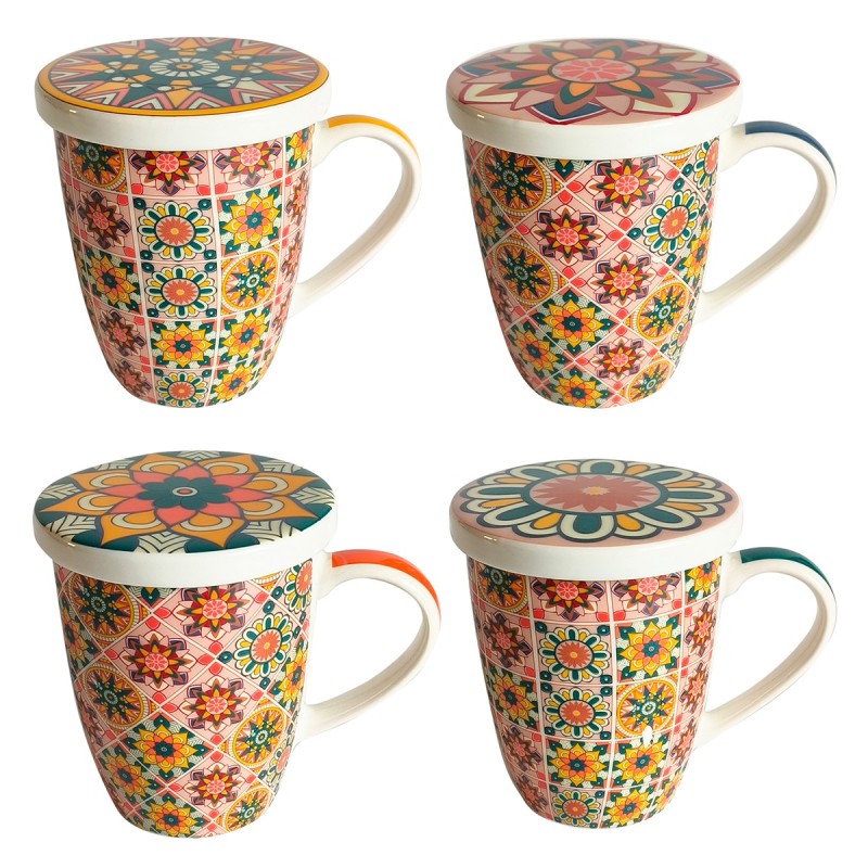 ORIGEN Home Decor Taza estampado 4 Uni. Mugs Y Vasos | Taza Naranja - 12x12x10cm