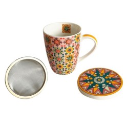 ORIGEN Home Decor Taza estampado 4 Uni. Mugs Y Vasos | Taza Naranja - 12x12x10cm