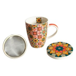 ORIGEN Home Decor Taza estampado 4 Uni. Mugs Y Vasos | Taza Naranja - 12x12x10cm