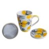 ORIGEN Home Decor Taza limones Mugs Y Vasos | Taza Naranja - 12x12x10cm