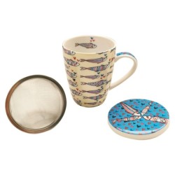 ORIGEN Home Decor Taza pez 4 Uni. Mugs Y Vasos | Taza Multicolor - 12x12x10cm