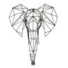 ORIGEN Home Decor Elefante decoracion pared Apliques Metal | Aplique Metal Negro - 61x49x27cm