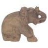 ORIGEN Home Decor - Figura Elefante Sentado  Figuras | Africanas Y Elefantes Marrón - 20x8x26 cm