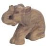 ORIGEN Home Decor - Figura Elefante Sentado  Figuras | Africanas Y Elefantes Marrón - 20x8x26 cm