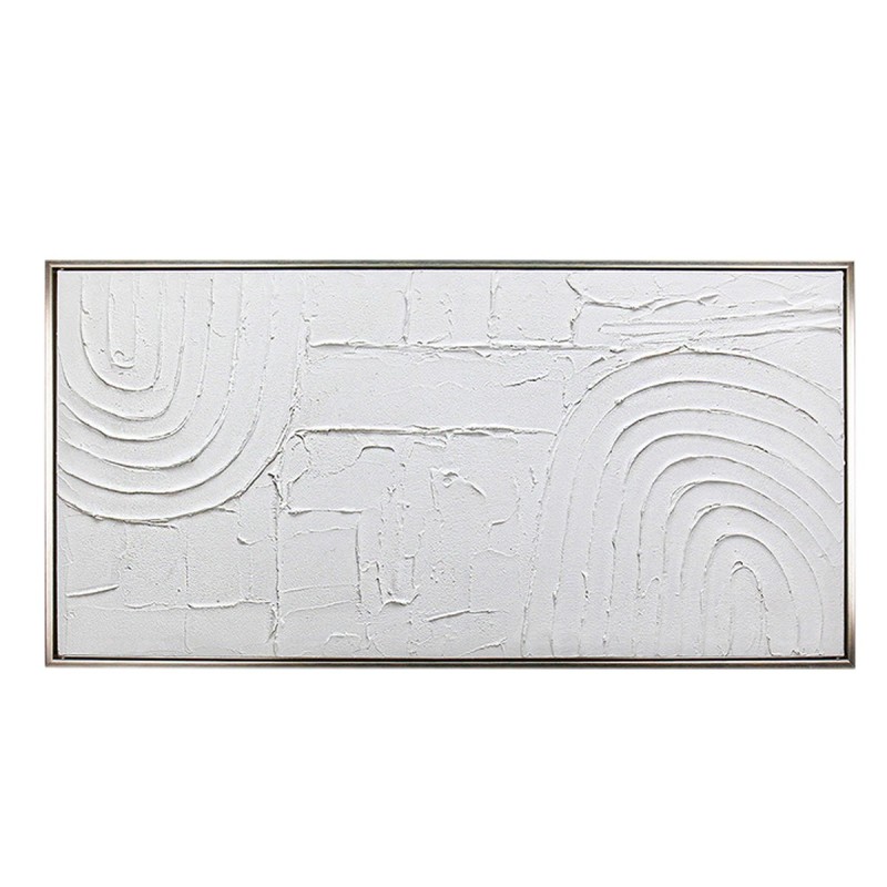 ORIGEN Home Decor Cuadro Abstracto Cuadros | Cuadro Blanco Rectangular - 60x120x4cm