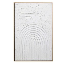 ORIGEN Home Decor Cuadro Abstracto Cuadros | Cuadro Blanco Rectangular - 90x60x4cm