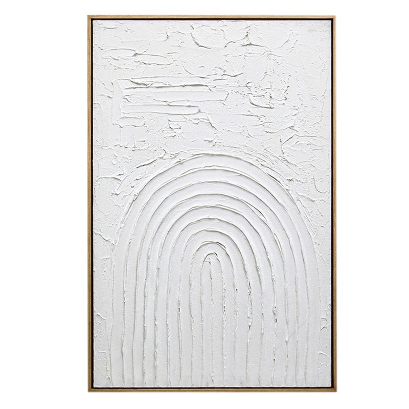 ORIGEN Home Decor Cuadro Abstracto Cuadros | Cuadro Blanco Rectangular - 90x60x4cm