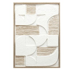 ORIGEN Home Decor Cuadro Abstracto Cuadros | Cuadro Beige Rectangular - 70x50x3cm