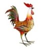 ORIGEN Home Decor Figura Gallo Animales | Figura de Gallina Naranja - 34x15x44cm