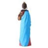 ORIGEN Home Decor Figura africana Africanas Y Elefantes | Figura de Africana Azul - 26x8x7cm