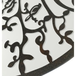 ORIGEN Home Decor Adorno Árbol Vida espejo Apliques Metal | Aplique Metal Marrón Redondo - 30x30x2cm