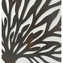 ORIGEN Home Decor Adorno Árbol Vida espejo Apliques Metal | Aplique Metal Marrón Redondo - 50x50x2cm