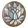 ORIGEN Home Decor Flor espejo Apliques Metal | Aplique Metal Marrón Redondo - 50x50x2cm