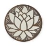 ORIGEN Home Decor Flor espejo Apliques Metal | Aplique Metal Marrón Redondo - 30x30x2cm