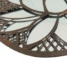 ORIGEN Home Decor Flor espejo Apliques Metal | Aplique Metal Marrón Redondo - 30x30x2cm