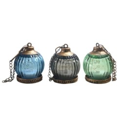 ORIGEN Home Decor Portavelas colgante 3 U Jarrones Y Portavelas | Portavelas Multicolor - 8x7x7cm