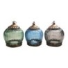 ORIGEN Home Decor Portavela 3 U Jarrones Y Portavelas | Portavelas Multicolor - 14x11x11cm