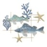 ORIGEN Home Decor Adorno Pared Marinero Apliques Metal | Aplique Metal Azul - 55x56x4cm