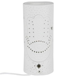 ORIGEN Home Decor Lámpara mano de fatima Lamparas | Lámpara de Sobremesa Blanco - 28x12x12cm