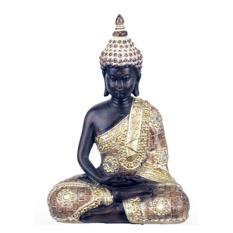 By SIGRIS Figura Buda Gris de Resina 25X9X18cm Figura de Buda Decoración Hogar Figuras De Resina Para Jardin