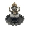 ORIGEN Home Decor Candelabro ganesh Budas | Figura de Buda Plateado - 14x16x15cm