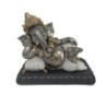 ORIGEN Home Decor Figura Ganesh Budas | Figura de Buda Plateado - 15x18x10cm