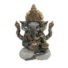 ORIGEN Home Decor Figura Ganesh Budas | Figura de Buda Plateado - 17x14x10cm