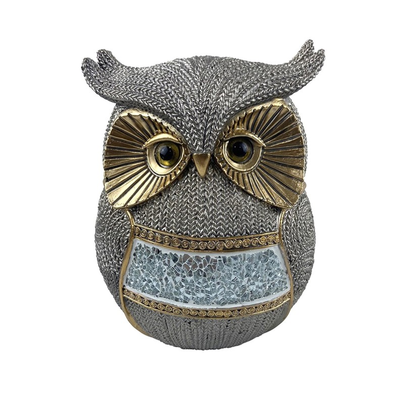 ORIGEN Home Decor Figura Búho Buhos | Figura de Búho Plateado - 20x15x12cm