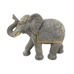 ORIGEN Home Decor Figura Elefante Africanas Y Elefantes | Figura de Elefante Plateado - 18x25x9cm