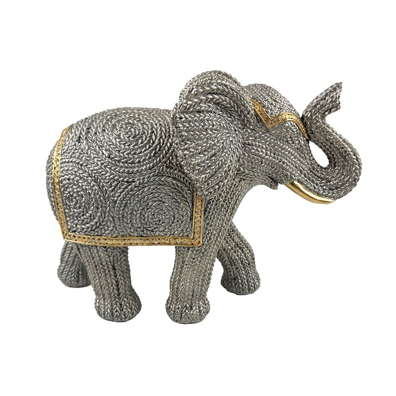 ORIGEN Home Decor Figura Elefante Africanas Y Elefantes | Figura de Elefante Plateado - 16x21x8cm