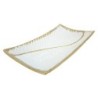 ORIGEN Home Decor Plato Jarrones Y Portavelas | Plato Blanco Rectangular - 5x30x17cm