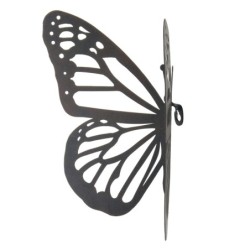 ORIGEN Home Decor Adorno Pared Mariposa Apliques Metal | Aplique Metal Gris - 12x25x25cm