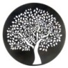 ORIGEN Home Decor Adorno Árbol de la vida Apliques Metal | Aplique Metal Negro Redondo - 60x60x1cm