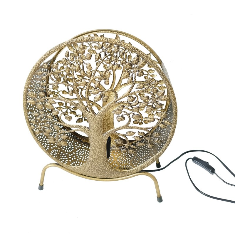 ORIGEN Home Decor Lámpara árbol de vida Lamparas | Lámpara de Sobremesa Dorado - 35x30x12cm