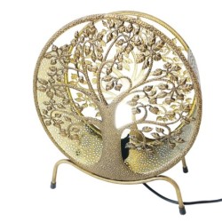 ORIGEN Home Decor Lámpara árbol de vida Lamparas | Lámpara de Sobremesa Dorado - 35x30x12cm