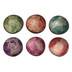 ORIGEN Home Decor Bowl 6 U Bandejas | Cuenco Bol Multicolor Redondo - 6x14x14cm