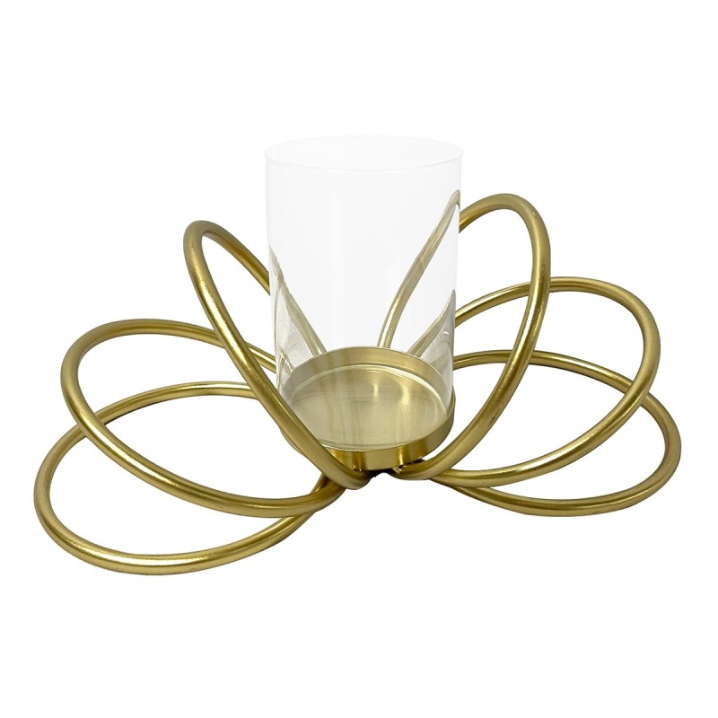 ORIGEN Home Decor Candelabro Jarrones Y Portavelas | Candelabro Dorado - 12x29x13cm