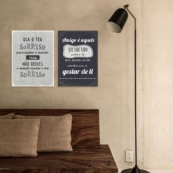 ORIGEN Home Decor Adornos pared portugues Placas Metal | Placa de Metal Negro Rectangular - 33x24x1cm