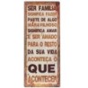 ORIGEN Home Decor Adornos pared portugues Placas Metal | Placa de Metal Marrón Rectangular - 50x20x1cm