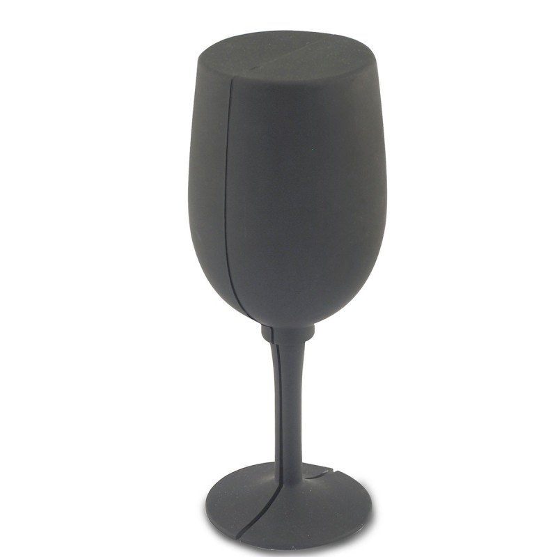 ORIGEN Home Decor Copas Vino Abrebotellas | Copa Negro - 23x9x9cm