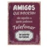 ORIGEN Home Decor Adornos pared portugues Placas Metal | Placa de Metal Rojo Rectangular - 33x25x1cm