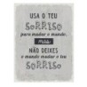 ORIGEN Home Decor Adornos pared portugues Placas Metal | Placa de Metal Blanco Rectangular - 33x25x1cm