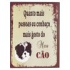 ORIGEN Home Decor Placa Pared Gato Placas Metal | Placa de Metal Multicolor Rectangular - 33x25x1cm