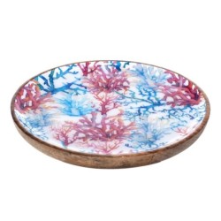 ORIGEN Home Decor - Plato coral  Cocina | Cajas Y Bandejas Azul - 2x22x22 cm