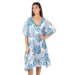 Kaftan de moda mujer, vestido largo elegante, ideal para fiestas y ocasiones especiales, estilo tunica blanca