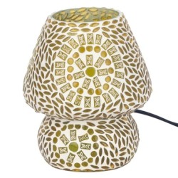 ORIGEN Home Decor Lampara Mosaico Sobremesa Amarillo - 18x14x14cm