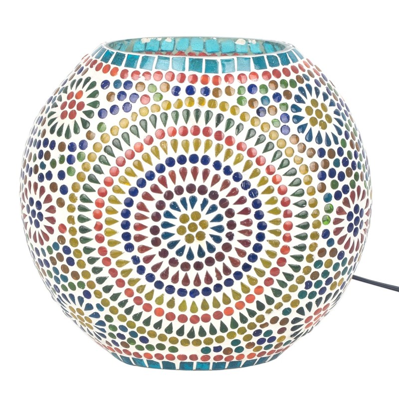 ORIGEN Home Decor Lampara Mosaico Sobremesa Multicolor Ovalado - 13x25x25cm