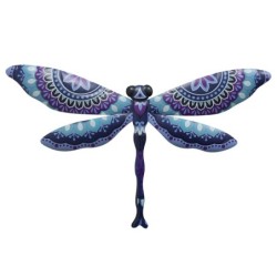 ORIGEN Home Decor Libelula Jardin Figura de Animal Azul - 19x31x1cm