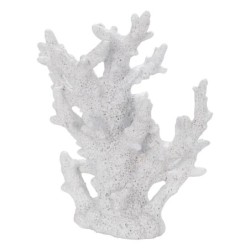 ORIGEN Home Decor Coral Marinero | Figura Decorativa Resina Blanco - 24x19x8cm